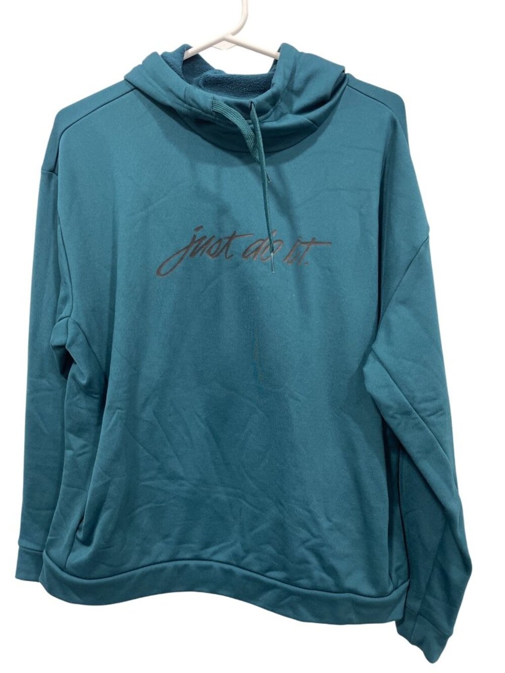 Nike Just Do It Hoodie Sweatshirt Medium Pullover Drawstring Active Sportswear